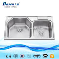 DS8448 camper gas stove stainless steel kitchen sink with dish drainer wash basin